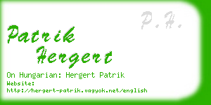 patrik hergert business card